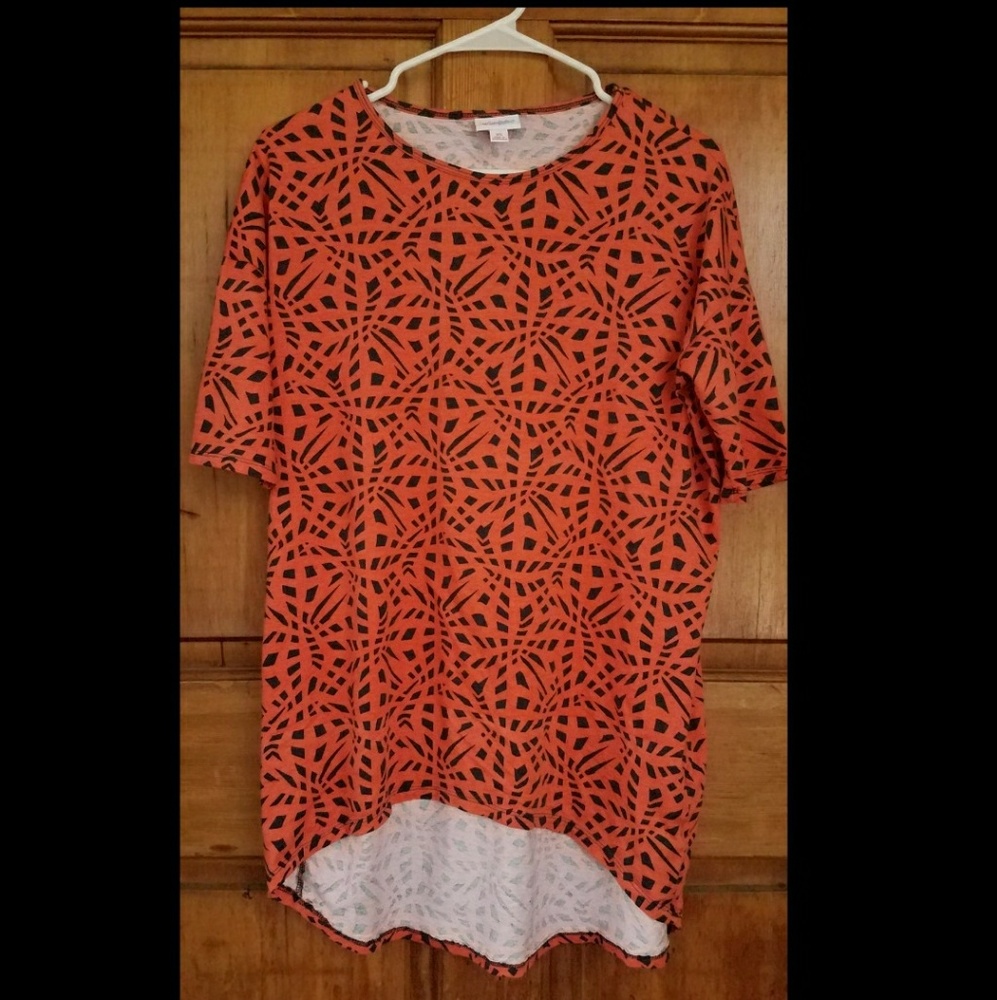 LuLaRoe Halloween Irma shirt orange black XS top